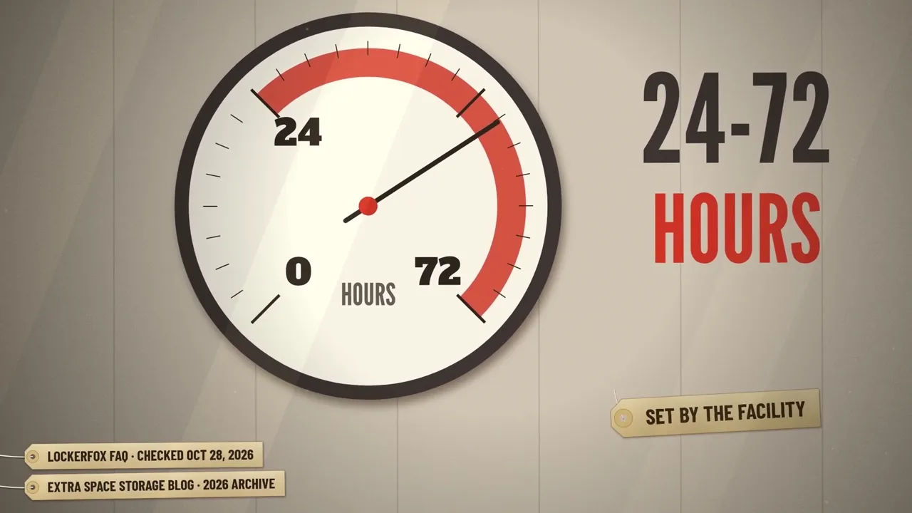 The cleanout window: 24-72 hours, set by the facility