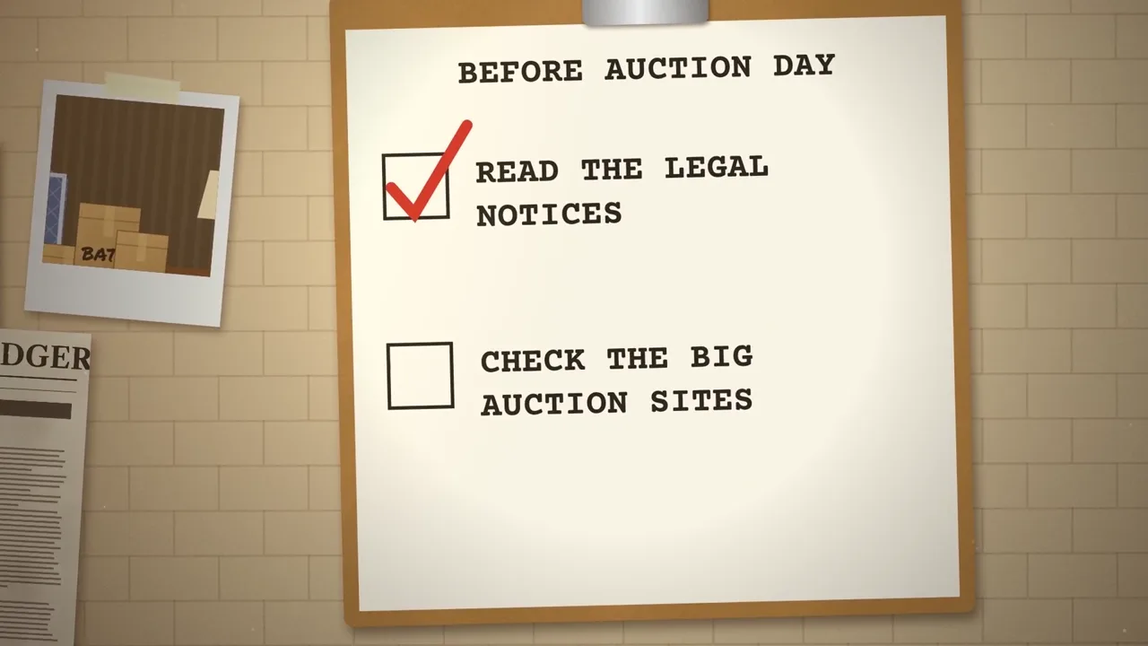 Before auction day: read the legal notices, then check the big auction sites